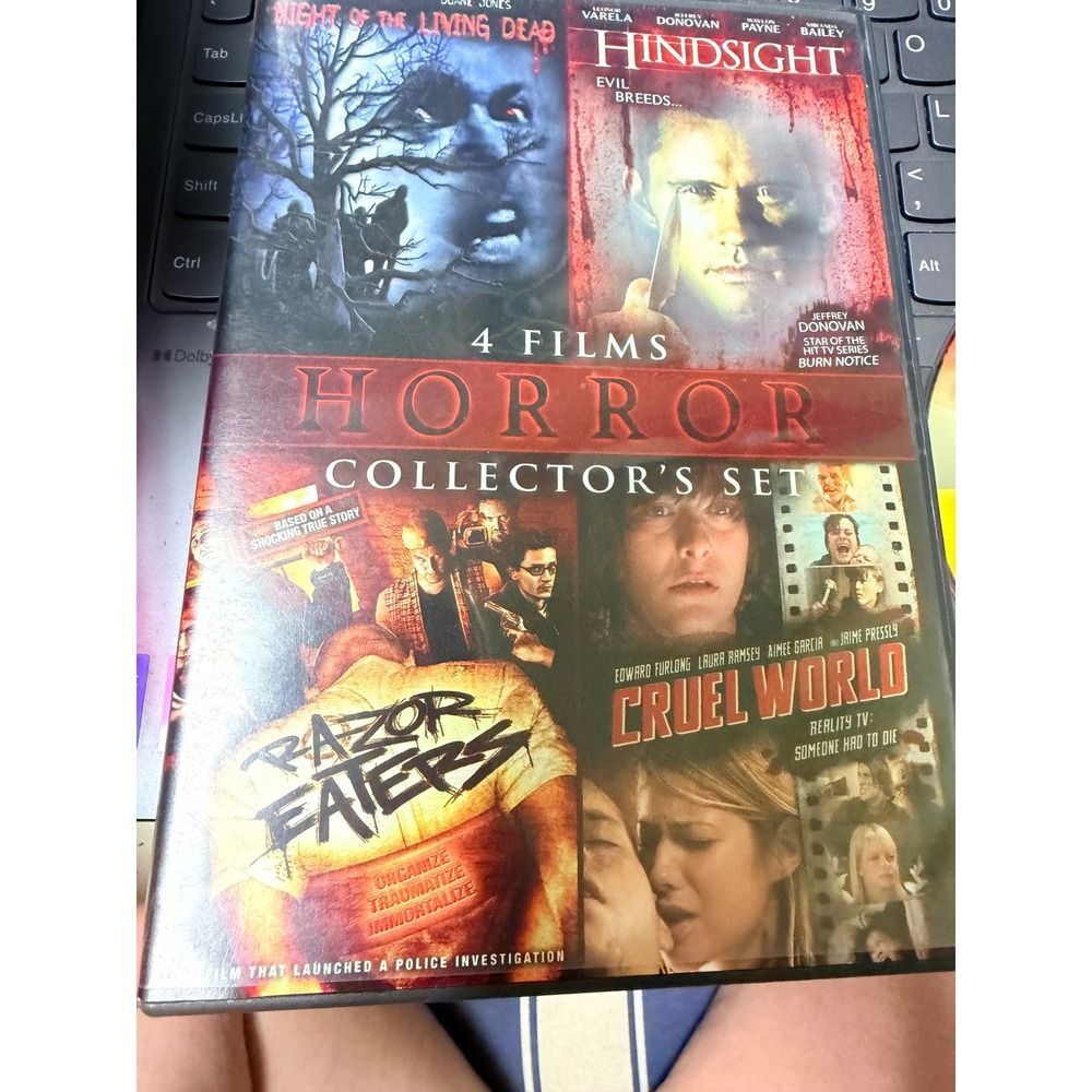 Horror Collector's Set 4 Films DVD Night ofthe Living Dead Hindsight Cruel World